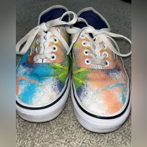 Vans splatter checkered 6.5